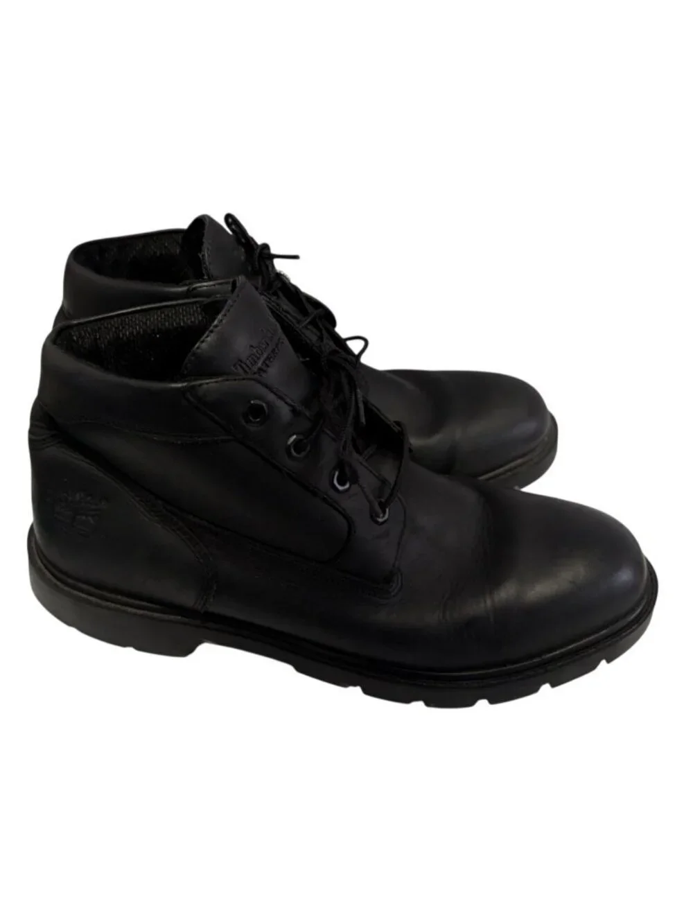 Timberland Mens 11.5 Black Leather Waterproof Chukka Boots Gorpcore Workwear